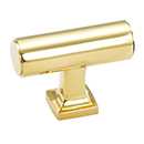 473-UNBR - Haniburton - 1-5/8" T-Knob - Unlacquered Brass