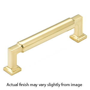 474-UNBR - Haniburton - 4" cc Cabinet Pull - Unlacquered Brass