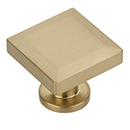 551-SSB - Heathrow - 1.25" Square Knob - Satin Brass