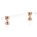 414-PRG - Lumiere Transitional - 4" cc Cabinet Pull - Polished Rose Gold