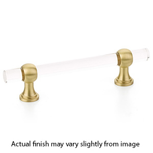 414-SB - Lumiere Transitional - 4" cc Cabinet Pull - Satin Brass