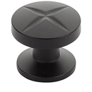 210 MB - Northport - 1 3/8" Round Polygon Knob - Matte Black