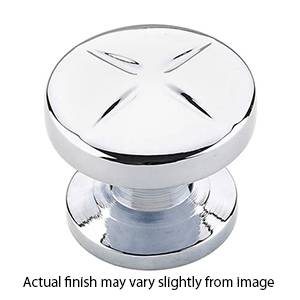 210 26 - Northport - 1 3/8" Round Polygon Knob - Polished Chrome