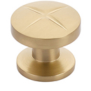 210 SSB - Northport - 1 3/8" Round Polygon Knob - Satin Brass