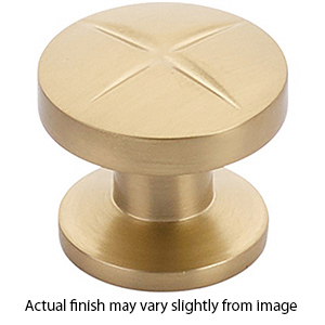 210 SSB - Northport - 1 3/8" Round Polygon Knob - Satin Brass