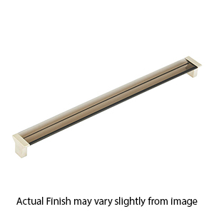 318-15-SM - Positano - 13" Cabinet Pull - Satin Nickel/Smoke