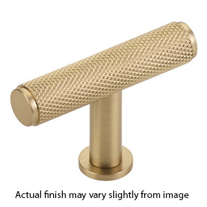 5001-SSB - Pub House Knurled - 2" T-Knob - Satin Brass