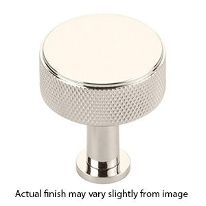 5002-PN - Pub House Knurled - 1.25" Round Knob - Polished Nickel