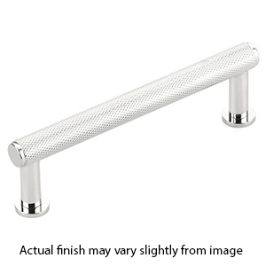 5004-26 - Pub House Knurled - 4" cc Cabinet Pull - Polished Chrome