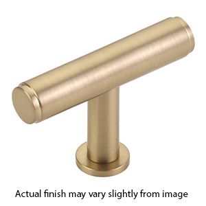 5101-SSB - Pub House Smooth - 2" T-Knob - Satin Brass