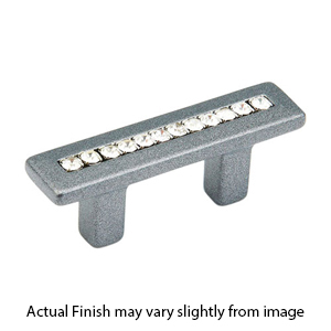 301-MSV - Skyevale - 32 mm Cabinet Pull - Milano Silver w/Crystals