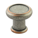 78 DP/C - Steamworks - 1 1/4" Cabinet Knob - Distressed Pewter/ Copper