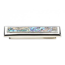 Precious Inlays - 3" Cabinet Pull - Imperial Shell/ Polished Nickel