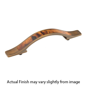 Precious Inlays - 4" Cabinet Pull - Tiger Penshell/ Estate Dover