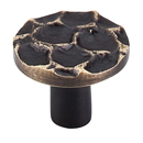 TK296 BA - Cobblestone - 1 3/8" Medium Round Knob - Brass Antique