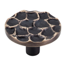 TK297 BA - Cobblestone - 2" Large Round Knob - Brass Antique