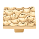 TK302 BR - Cobblestone - 2" Large Square Knob - Brass