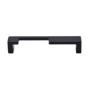 TK256 BLK - Modern Metro Notch - 5" Right Cabinet Pull - Flat Black