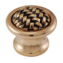 Cestino - Small Weave Knob - Antique Gold