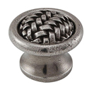 Cestino - Small Weave Knob - Vintage Pewter