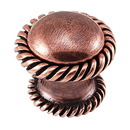 Equestre - Small Rope Knob - Antique Copper