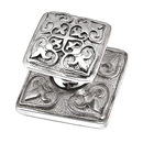 Fleur de Lis - Cabinet Knob w/Backplate - Polished Nickel