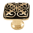 Fleur de Lis - 1.25" Cabinet Knob - Antique Gold