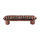 Fleur de Lis - 3" Cabinet Pull - Antique Copper