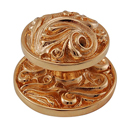 Liscio - 1" Cabinet Knob w/Rosette - Polished Gold