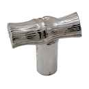 Palmaria - 1.25" Bamboo Knob - Polished Silver