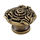 Palmaria - 1.5" Round Bamboo Knob - Antique Brass