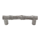 Palmaria - 3 5/8" Bamboo Cabinet Pull - Satin Nickel