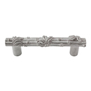 Palmaria - 4" Bamboo Cabinet Pull - Satin Nickel