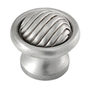 Sanzio - Wavy Lines Small Knob - Satin Nickel