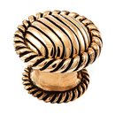 Sanzio - Lines Small Knob - Antique Gold