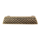 Sanzio - Wavy Lines Finger Pull - Antique Brass