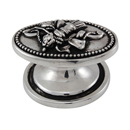 Sforza - Bow & Arrows Oval Knob - Antique Silver